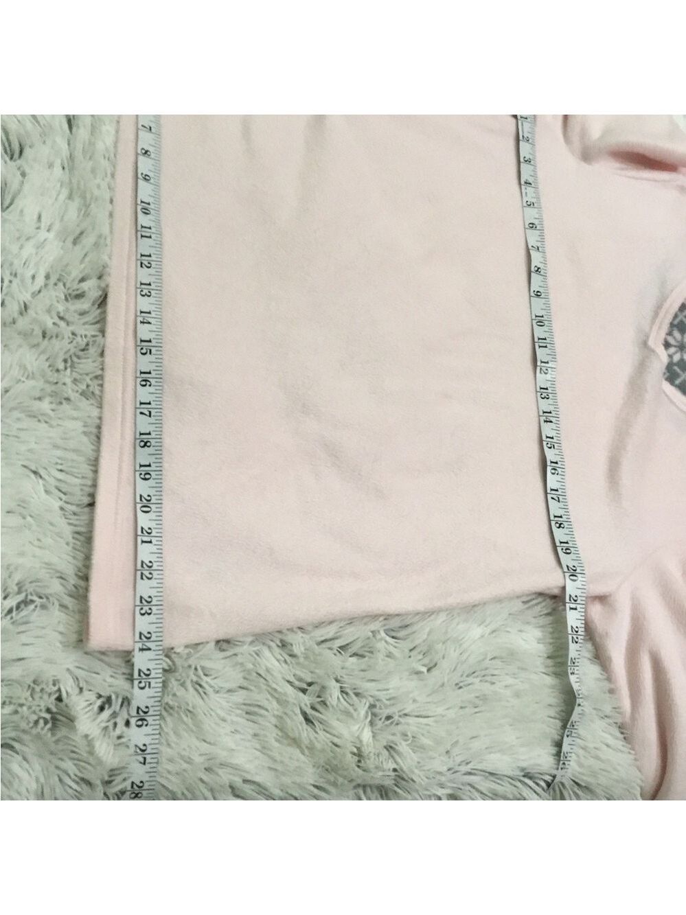 Croft & Barrow 2 piece pajama loungewear set Womans size XL faux fur - Picture 15 of 16